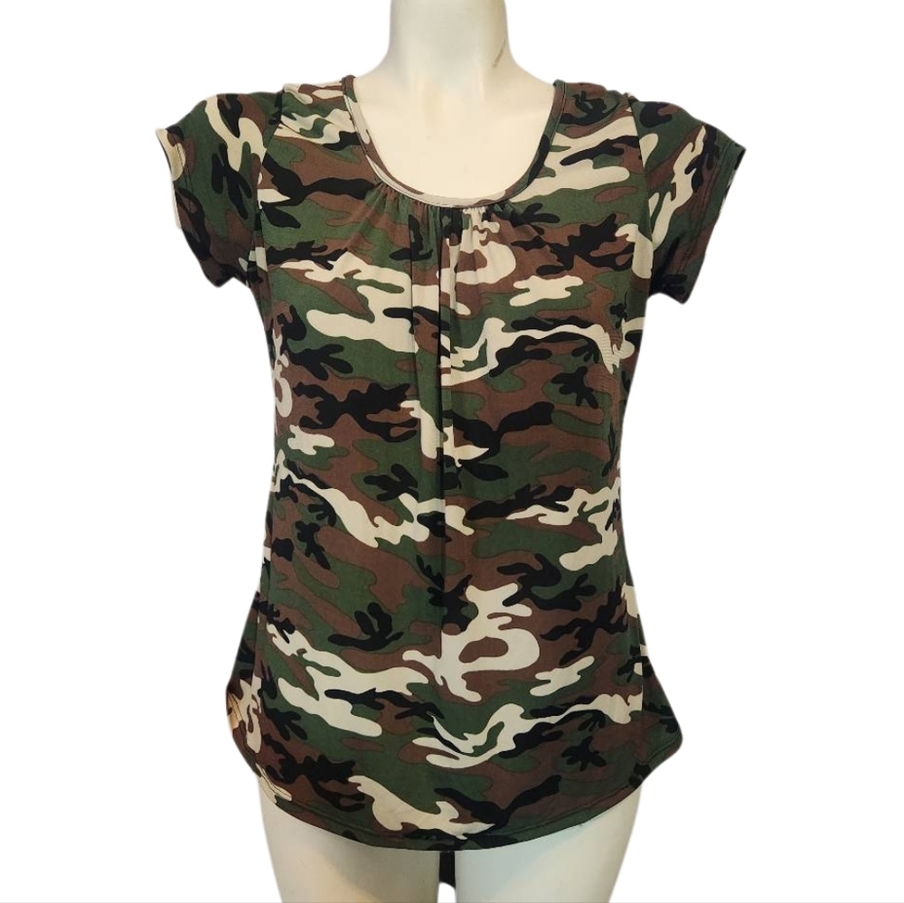 Fresh of LA Camouflage Print Women's Blouse Size XL‎